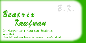 beatrix kaufman business card